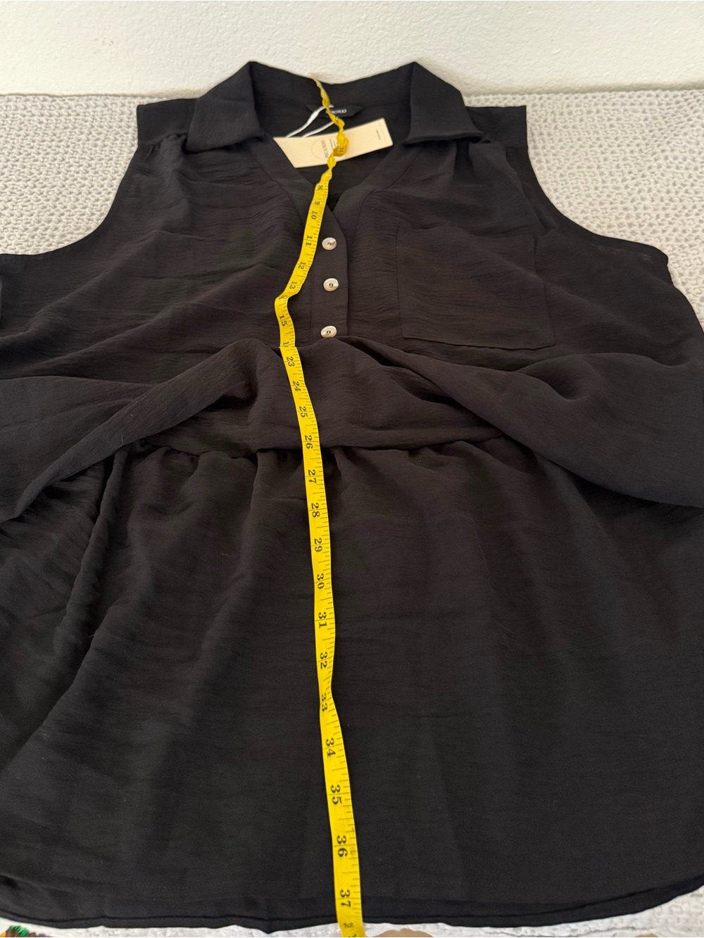 DOKOTOO Sleeveless Black Mini Shirt Dress - Classic Women's size XL - Picture 5 of 8